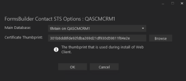 Forms Builder Contact STS Options