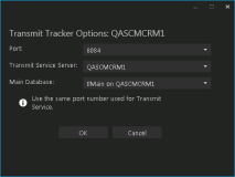 Transmit Tracker Options