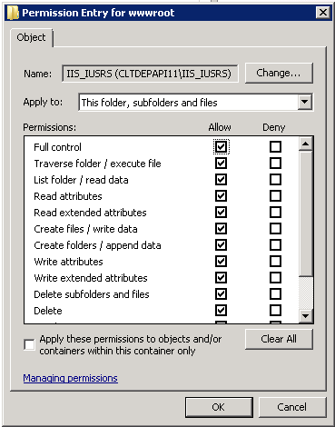 IIS IUSR permission
