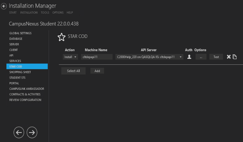 Star Cod Settings