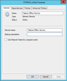 Talisma Webform Sync Service - General Tab