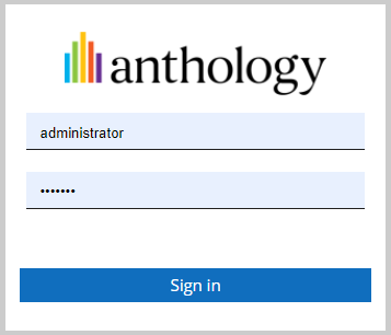 login screen