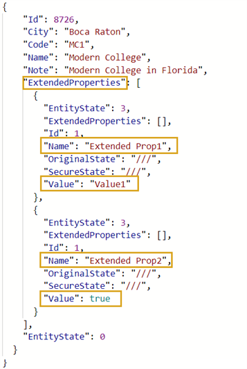 Extended Properties - Values