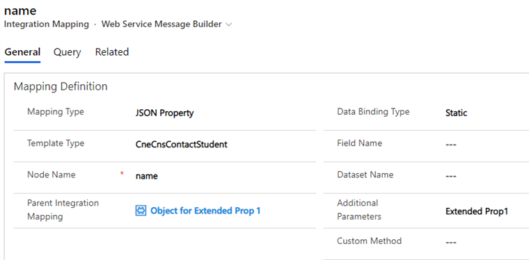 Extended Properties - Mapping Type