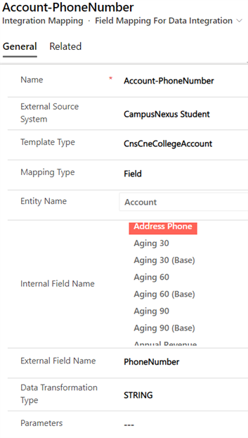  Field Mapping Template