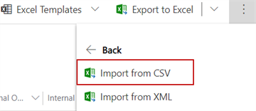 Import from CSV