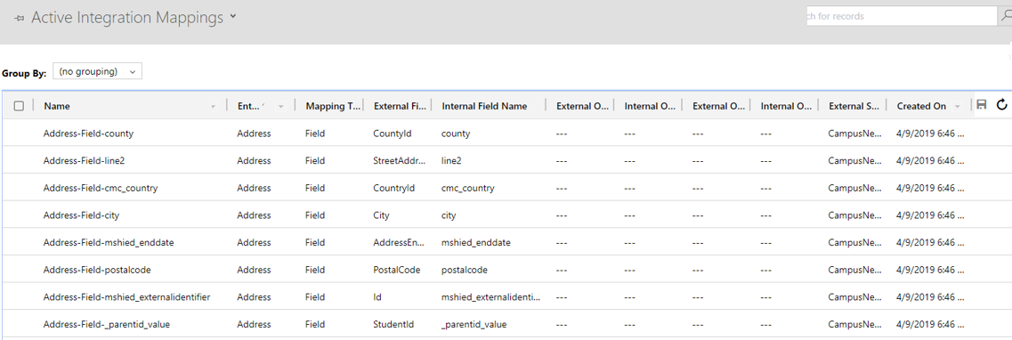 Option Set mappings 1