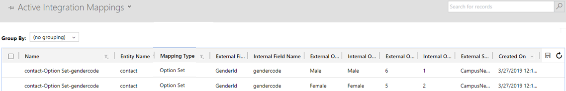 Option Set mappings 2