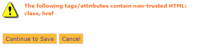 Validation for non-trusted HTML