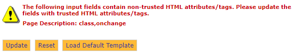 Validation for non-trusted HTML attributes/tags