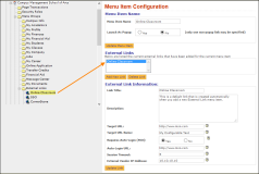 Portal Configuration - External Links