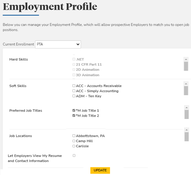 Employment Profile