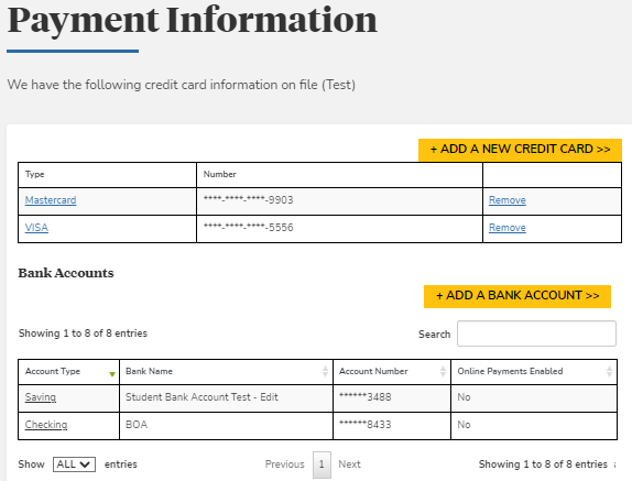 Payment Information