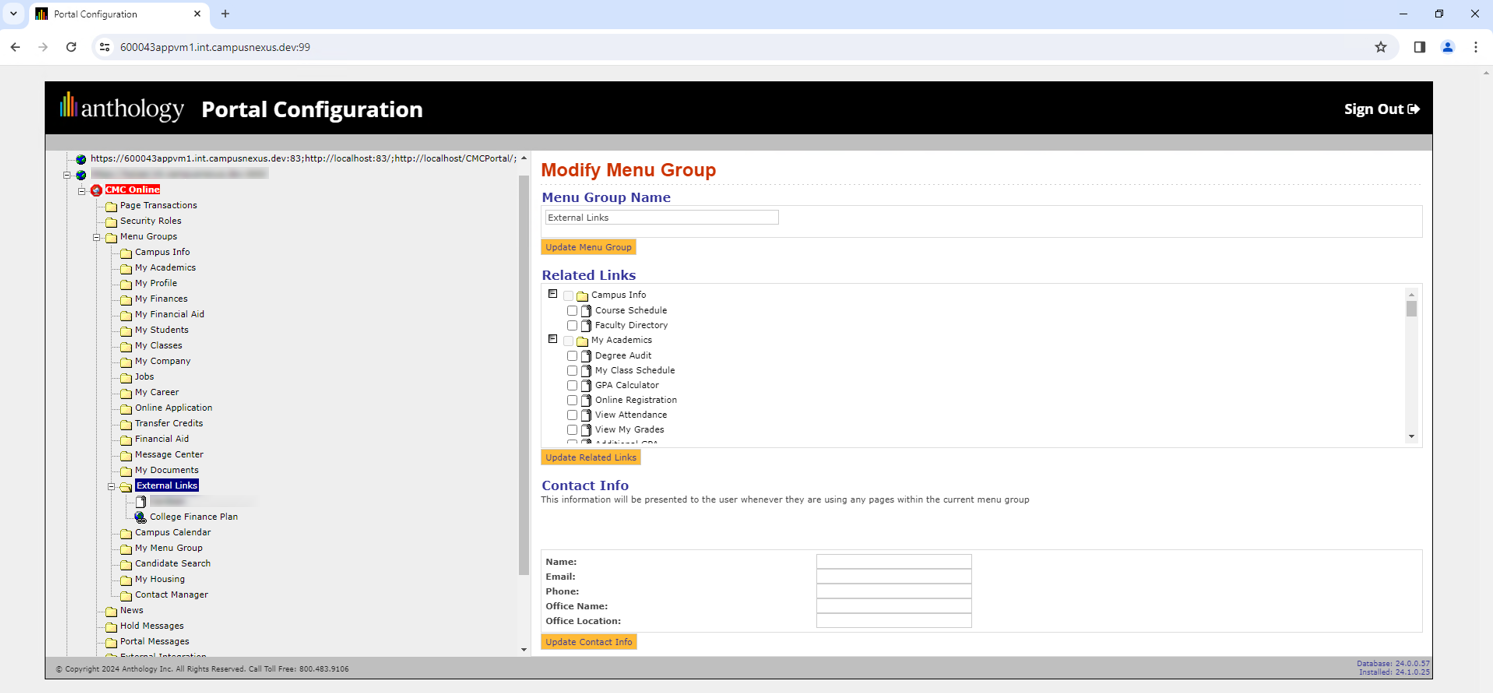 Modify Menu Group