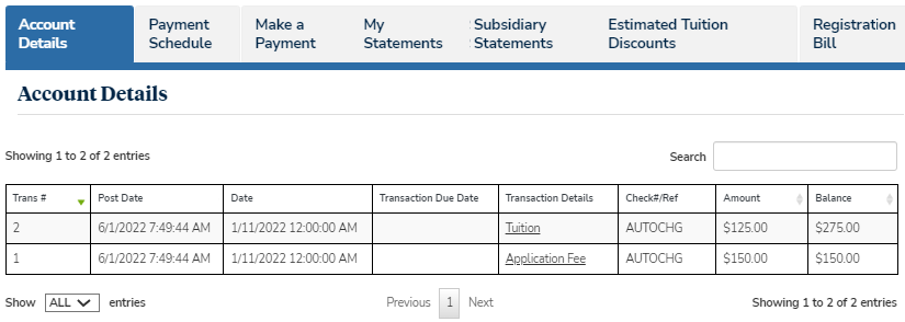 Account Details