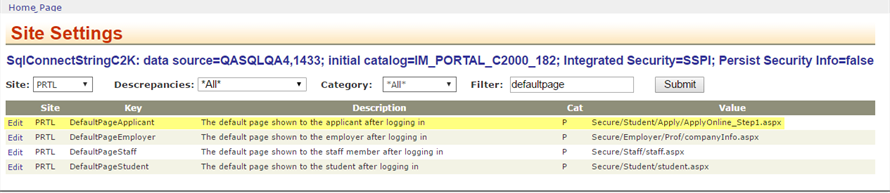 Site Settings in Portal Admin Console