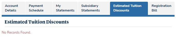 Estimated Tuition Discounts