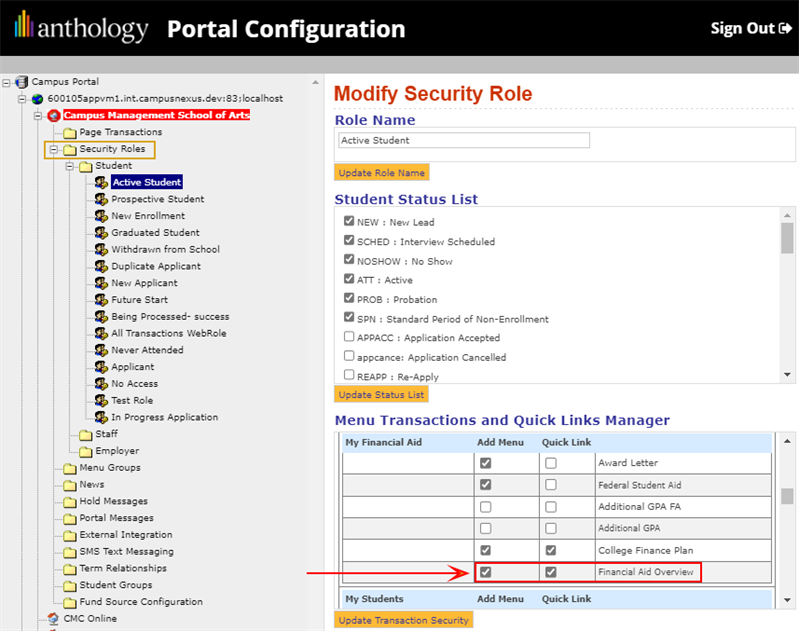 Security Roles