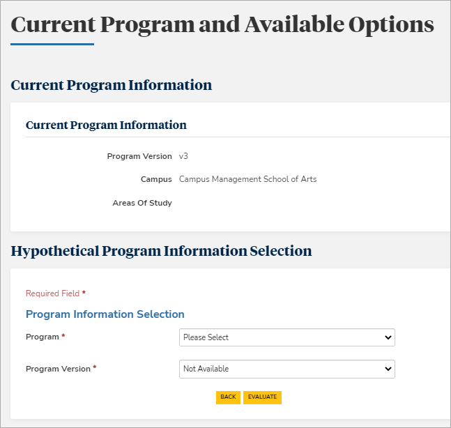 Current and Hypothetical Options
