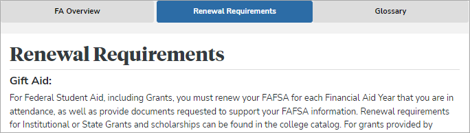Renewal Requirements