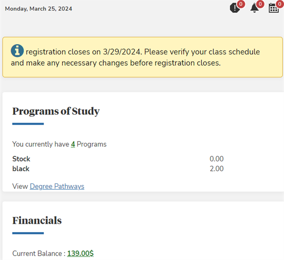 Responsive Design in Student Portal