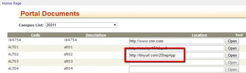 Portal Documents - adding tinyurl