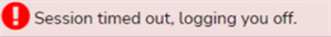 timeout message