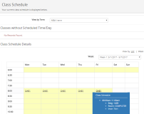 Staff Class Schedule