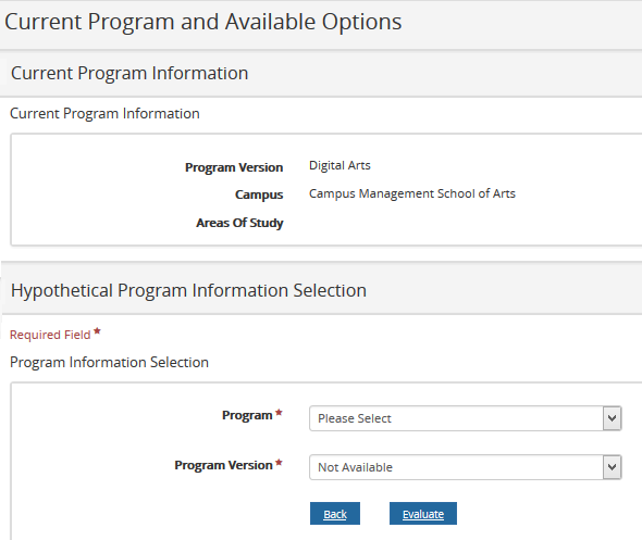 Program Options