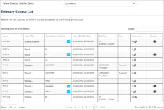 Primary course list