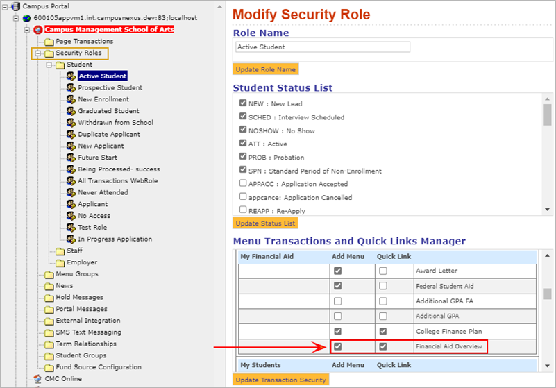 Security Roles