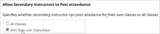 allow posting attendance