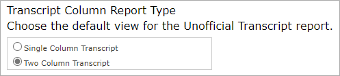Transcript column type
