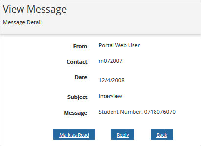View Contact Manager Message