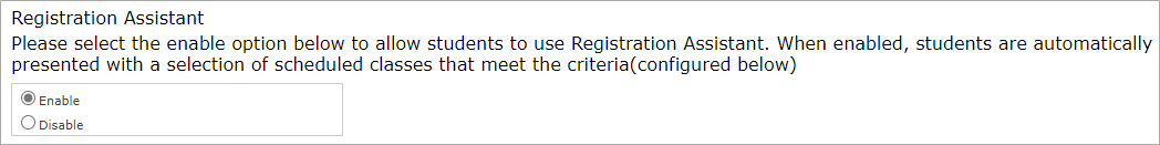 Registration Assistant