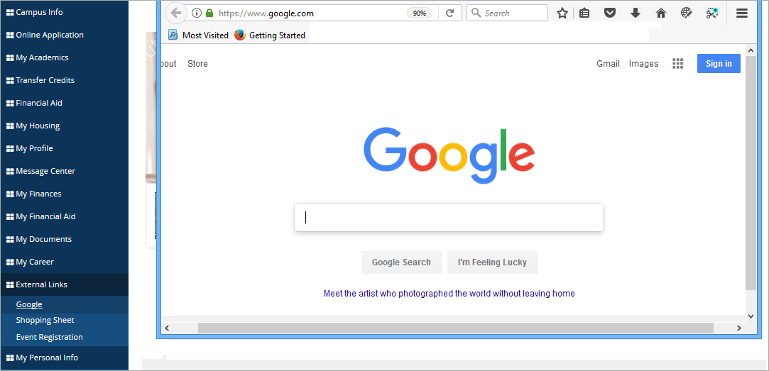 External Link - Popup