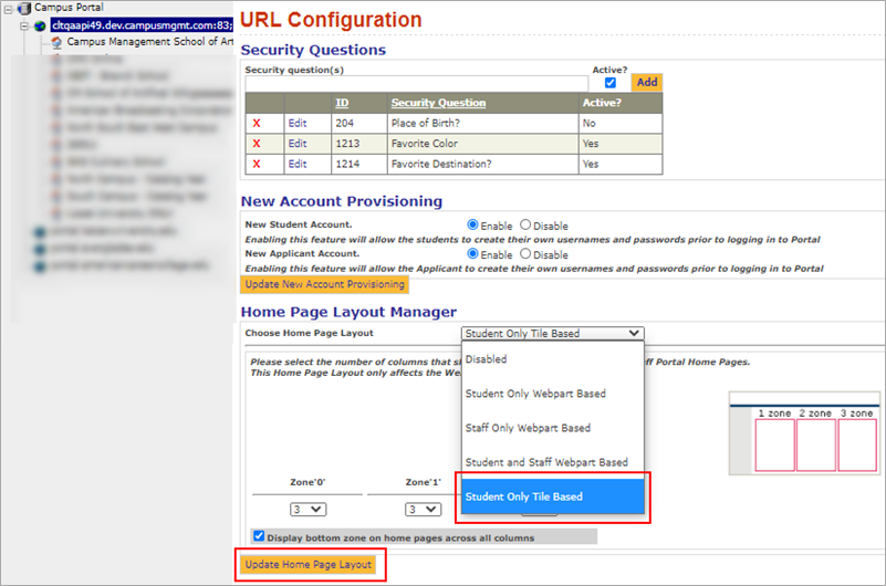 Home Page Manager