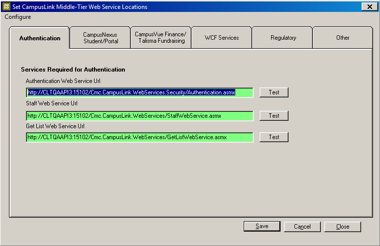 Authentication Service URL