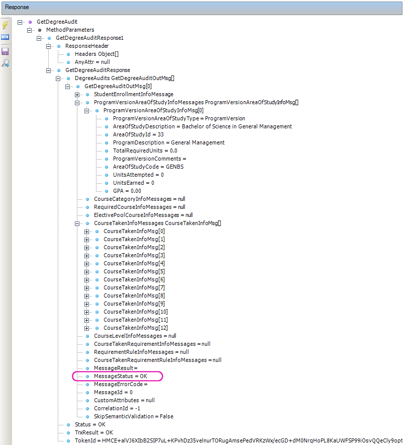 WcfStorm Response - Degree Audit