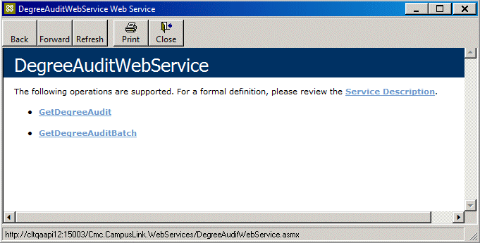 DegreeAuditWebService