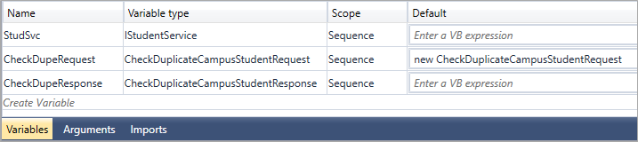 Variables for duplicate check