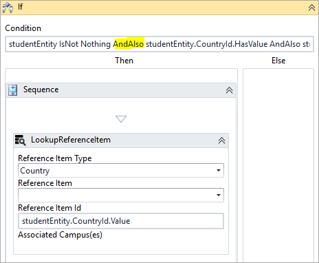 Condition with AndAlso operator