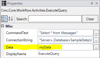 ExecuteQuery: OutArgument mapped to variable