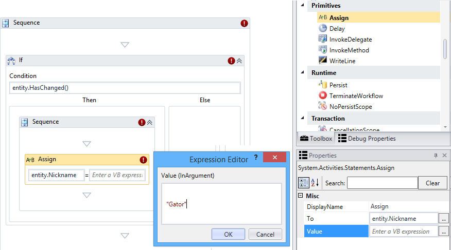 Assign To with Expression Editor