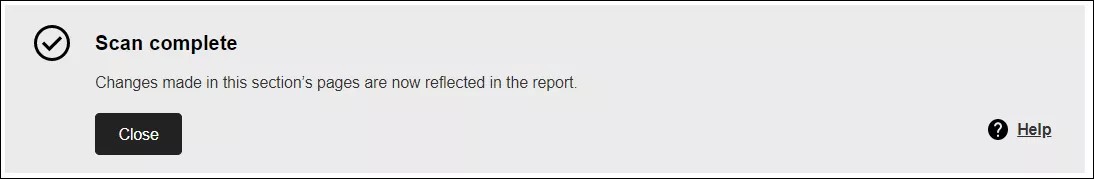 Screenshot of "Scan complete"