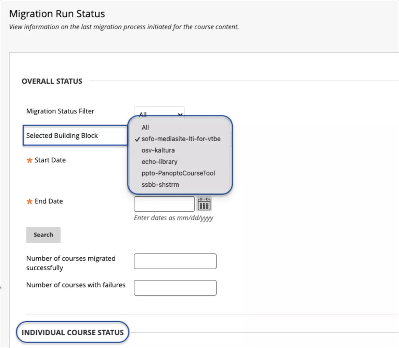 Checking the status of a migration task.