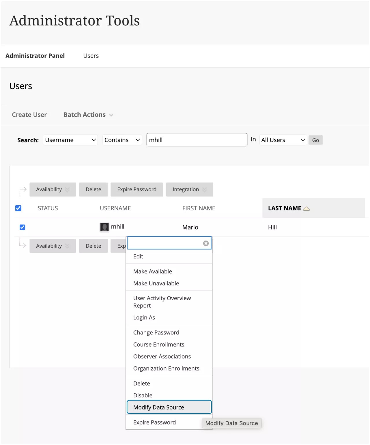 Fuente de datos Clave por elemento