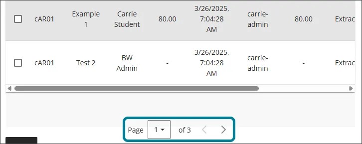 L'écran du flux de travaux d'approbation avec pagination surlignée en bleu