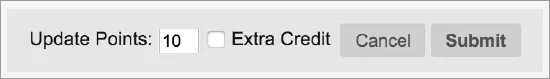 You can enter a number in the Update Points box and assign extra credit