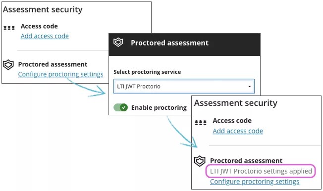 These are the steps for a proctored assessment.